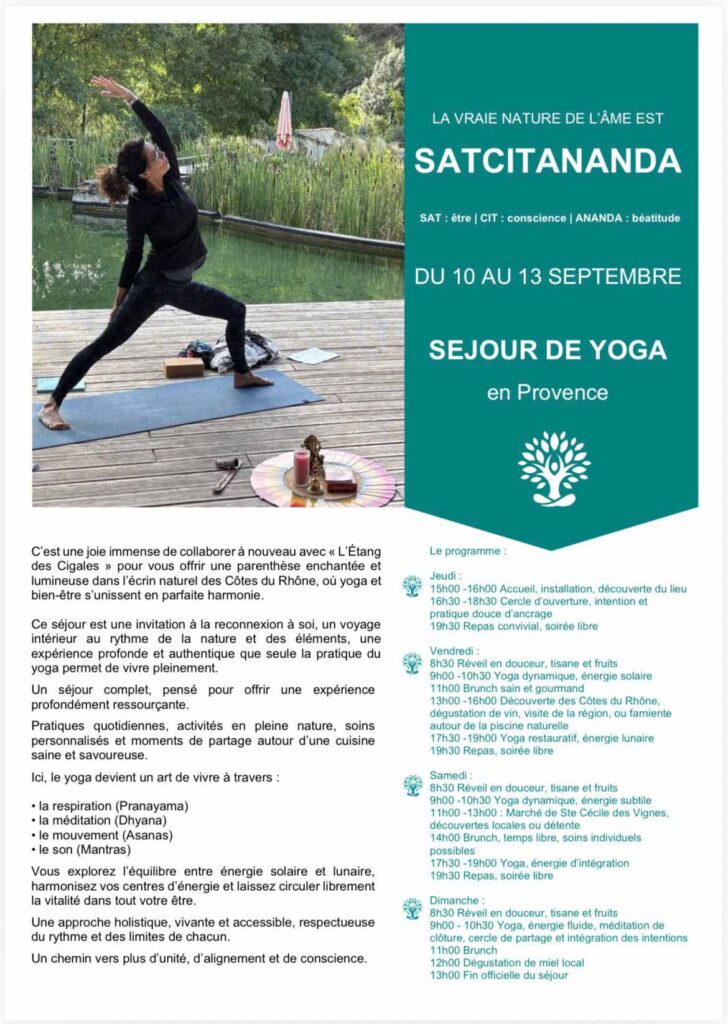 Séance de yoga en pleine nature à l’Étang des Cigales